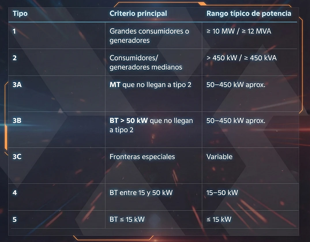 Tipo de los contadores inteligentes